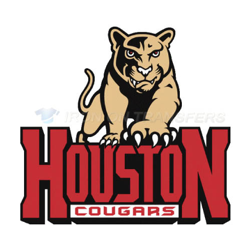 Houston Cougars Logo T-shirts Iron On Transfers N4575 - Click Image to Close